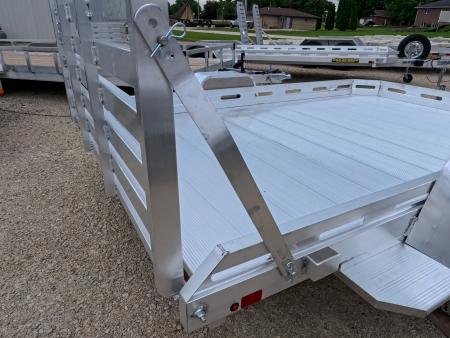 New 2027 Aluma 77 x 10 Heavy Single Axle Utility Trailer with Slotted Rail Side and Straight Gate - 2990lb. GVWR