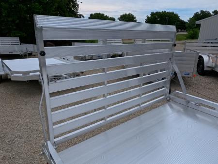 New 2027 Aluma 77 x 10 Heavy Single Axle Utility Trailer with Slotted Rail Side and Straight Gate - 2990lb. GVWR