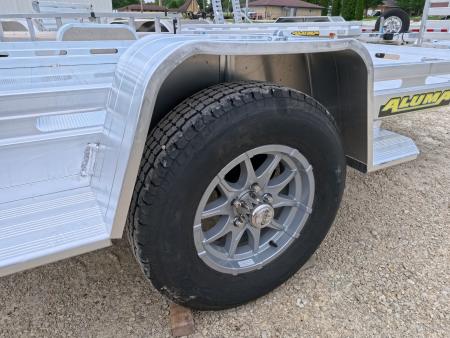 New 2027 Aluma 77 x 10 Heavy Single Axle Utility Trailer with Slotted Rail Side and Straight Gate - 2990lb. GVWR