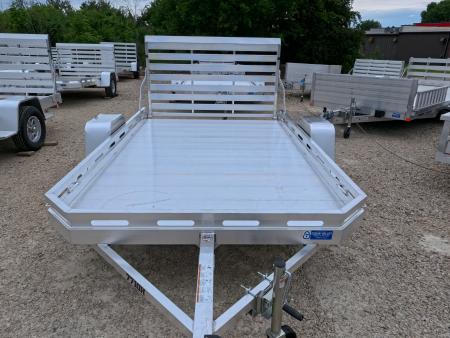 New 2027 Aluma 77 x 10 Heavy Single Axle Utility Trailer with Slotted Rail Side and Straight Gate - 2990lb. GVWR