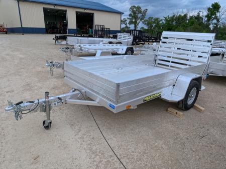 New 2027 Aluma 63 X 10 Heavy Single Axle Utility Trailer with Straight Tailgate , Solid Front and Sides