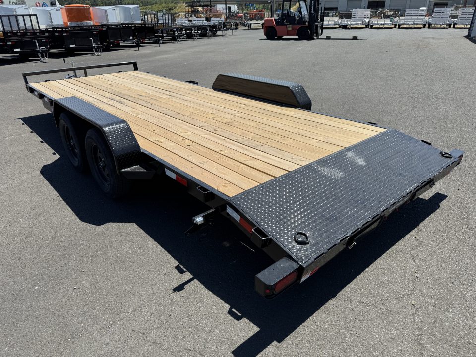 New 2026 Sure-Trac 7x20 Treated Wood Deck Beavertail Car Hauler 7K GVWR