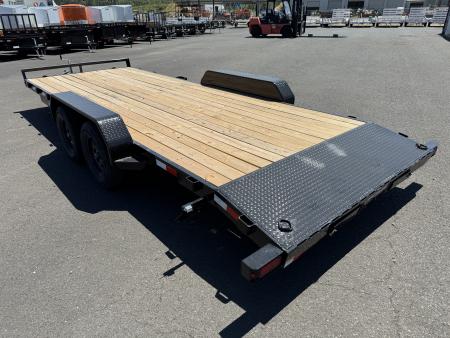 New 2026 Sure-Trac 7x20 Treated Wood Deck Beavertail Car Hauler 7K GVWR