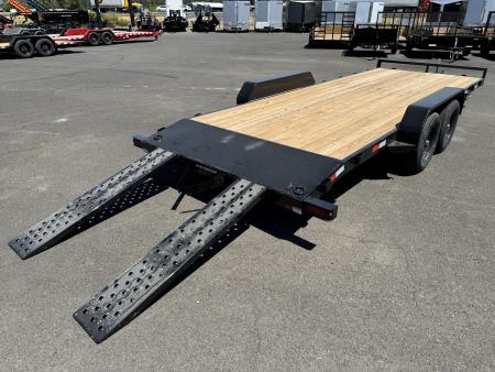 New 2026 Sure-Trac 7x20 Treated Wood Deck Beavertail Car Hauler 7K GVWR