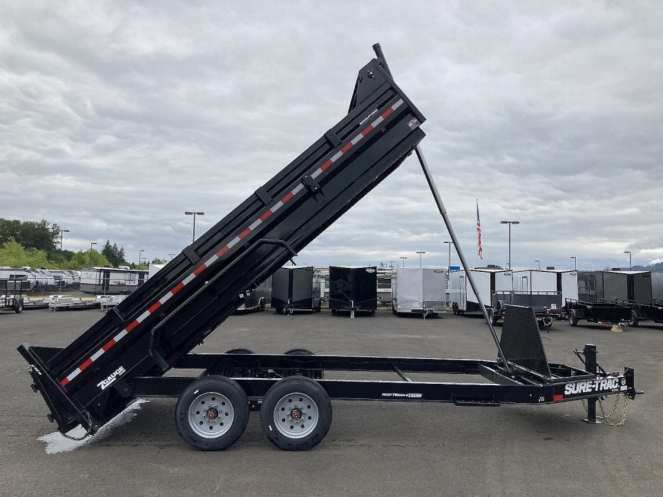 New 2026 Sure-Trac 7x16 Pro-series Telescopic Dump 17.6K GVWR