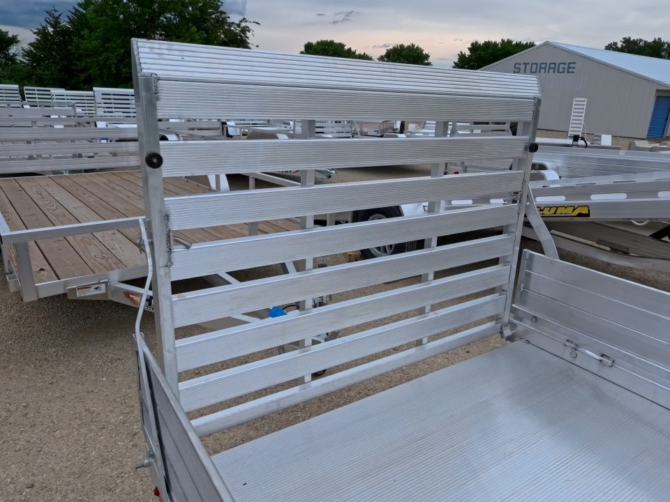New 2027 Aluma 63 X 10 Heavy Single Axle Utility Trailer with Straight Tailgate , Solid Front and Sides