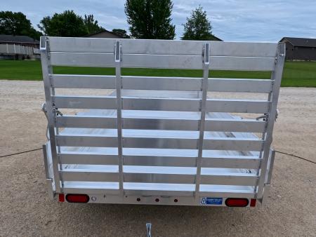 New 2027 Aluma 63 X 10 Heavy Single Axle Utility Trailer with Straight Tailgate , Solid Front and Sides