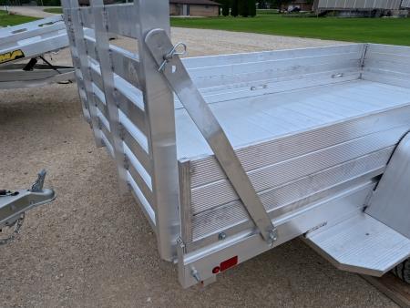 New 2027 Aluma 63 X 10 Heavy Single Axle Utility Trailer with Straight Tailgate , Solid Front and Sides