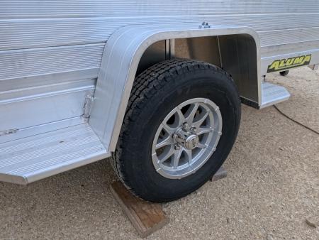 New 2027 Aluma 63 X 10 Heavy Single Axle Utility Trailer with Straight Tailgate , Solid Front and Sides