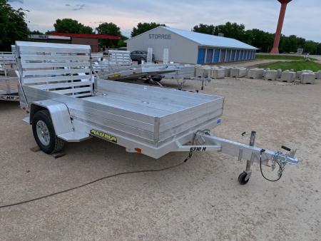 New 2027 Aluma 63 X 10 Heavy Single Axle Utility Trailer with Straight Tailgate , Solid Front and Sides