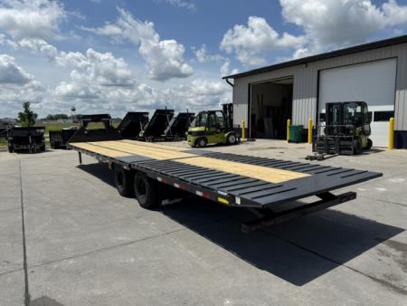 New 2026 Hillcrest Black-Grey 102"x24'+12' 25.9k Gooseneck Flatbed Deckover Trailer