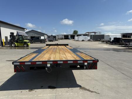 New 2026 Hillcrest Black-Grey 102"x25' 15.4k Bumper Pull Straight Flatbed Deckover Trailer