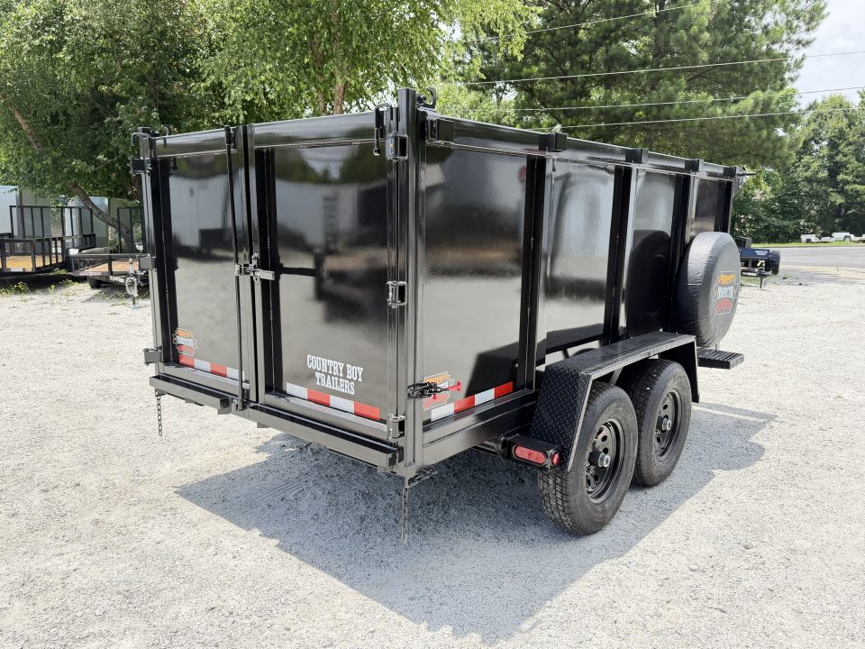 New 2026 Covered Wagon 6x12 Dump, 4' Sides, 6K Axles, Spare
