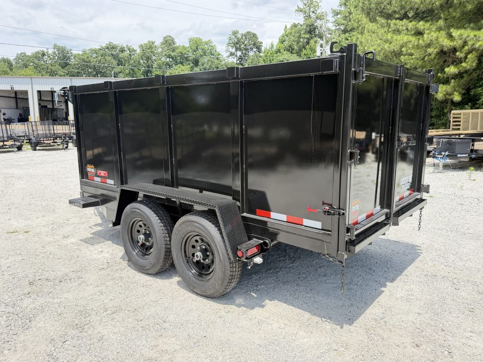 New 2026 Covered Wagon 6x12 Dump, 4' Sides, 6K Axles, Spare