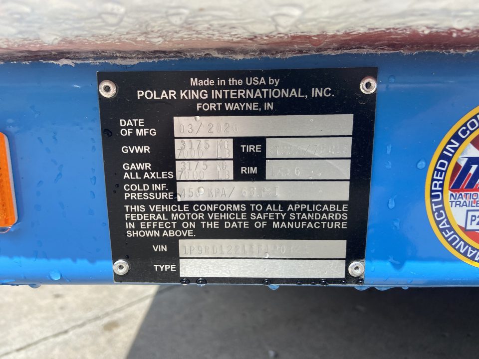 New Polar King PKM612 Refrigerated Trailer