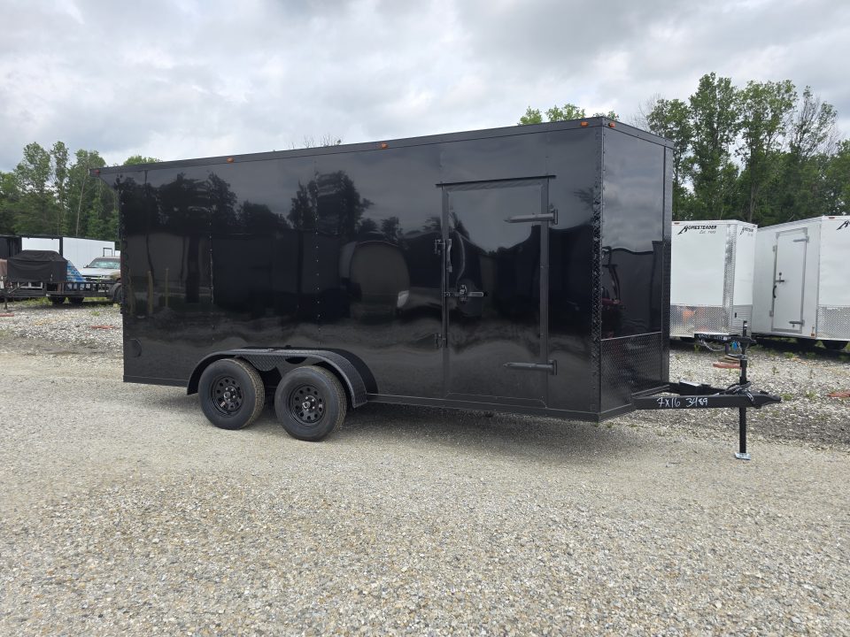 New 2026 Mammoth 7x16 TA Cargo / Enclosed Trailer, 7' interior height , 3.5k axles, .080 polycore exterior with rear spoiler Cargo / Enclosed Trailer