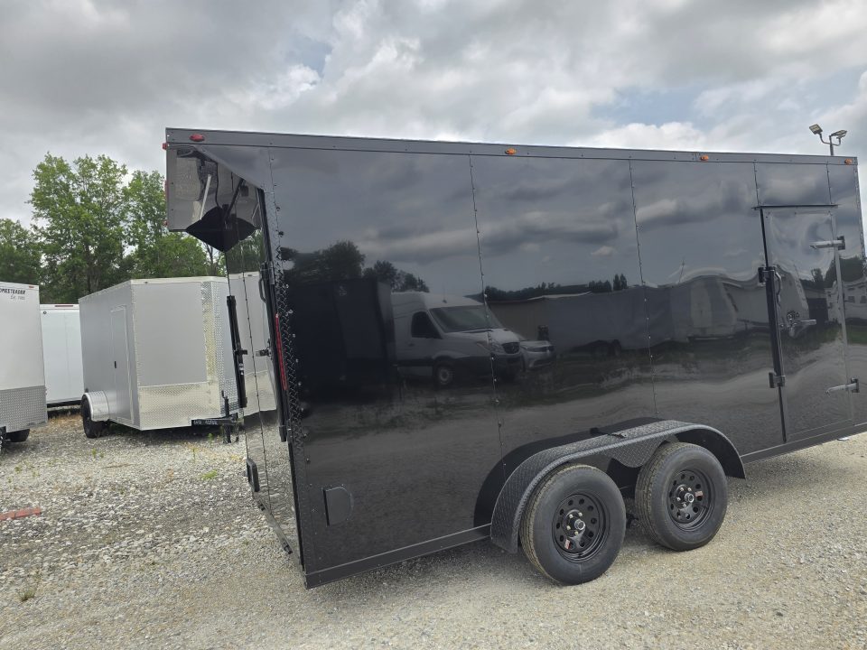 New 2026 Mammoth 7x16 TA Cargo / Enclosed Trailer, 7' interior height , 3.5k axles, .080 polycore exterior with rear spoiler Cargo / Enclosed Trailer