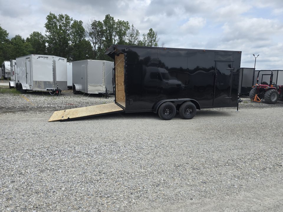 New 2026 Mammoth 7x16 TA Cargo / Enclosed Trailer, 7' interior height , 3.5k axles, .080 polycore exterior with rear spoiler Cargo / Enclosed Trailer