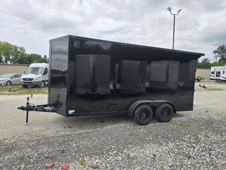 New 2026 Mammoth 7x16 TA Cargo / Enclosed Trailer, 7' interior height , 3.5k axles, .080 polycore exterior with rear spoiler Cargo / Enclosed Trailer