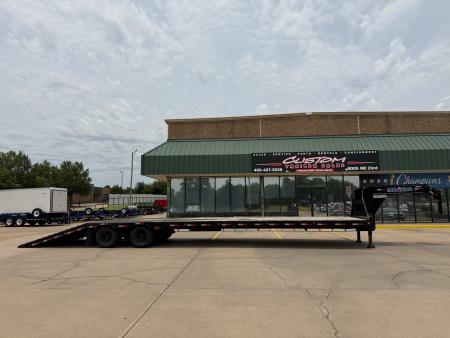 Used USED 2024 LOAD TRAIL GL 40 X 102 DUAL TANDEM AXLE LOW-PRO 25K GOOSENECK W/ HYDRAULIC DOVETAIL & JACKS
