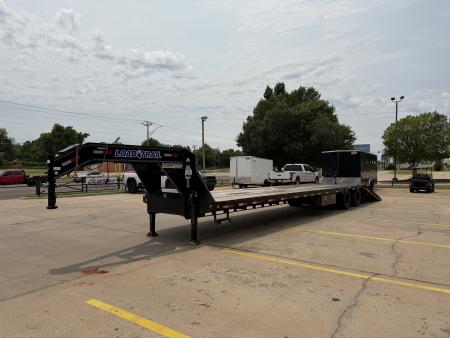 Used USED 2024 LOAD TRAIL GL 40 X 102 DUAL TANDEM AXLE LOW-PRO 25K GOOSENECK W/ HYDRAULIC DOVETAIL & JACKS