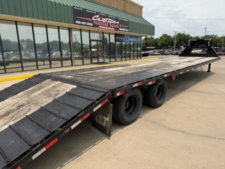 Used USED 2024 LOAD TRAIL GL 40 X 102 DUAL TANDEM AXLE LOW-PRO 25K GOOSENECK W/ HYDRAULIC DOVETAIL & JACKS