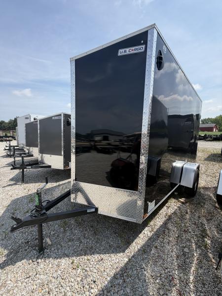 New 2027 US CARGO ENCLOSED USECO612SA 6X12 SA RAMP DOOR (GVW:2990) BLACK