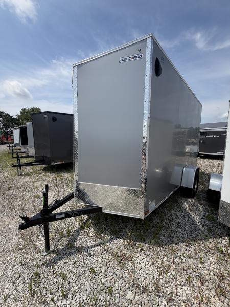 New 2027 US CARGO ENCLOSED USECO612SA 6X12 SA RAMP DOOR (GVW:2990) SILVER FROST