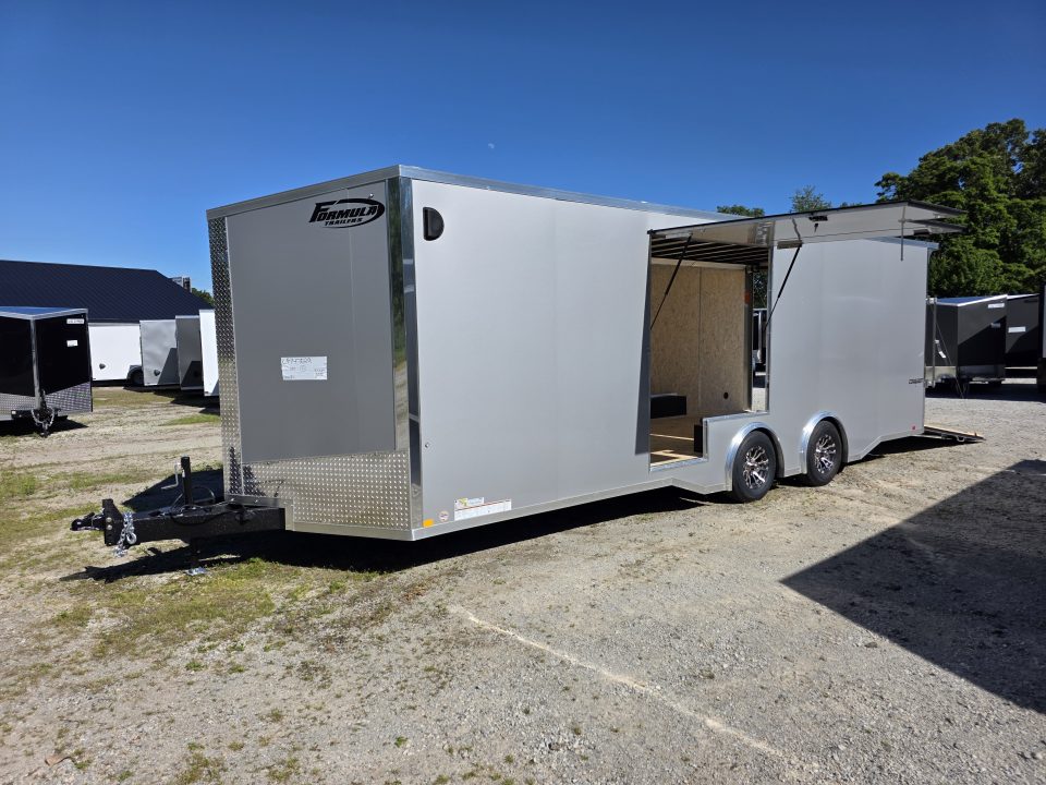 New 2026 Formula Trailers 8.5x24 CAR HAULER WITH ESCAPE DOOR 10K TORSION AXLE 7' INSIDE SXS UTV GOLF CART Cargo / Enclosed Trailer