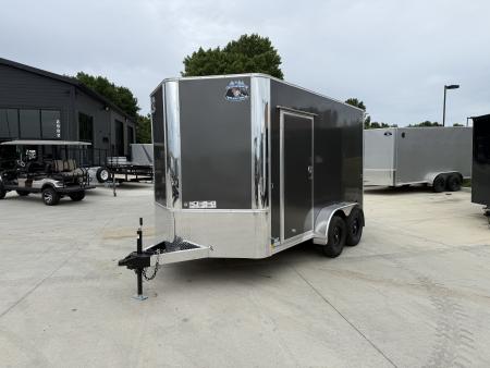 New 2027 Bighorn R&M 7x12 + 2’V TALL SUPERIOR QUALITY Rear Ramp Enclosed Cargo Trailer