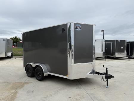 New 2027 Bighorn R&M 7x12 + 2’V TALL SUPERIOR QUALITY Rear Ramp Enclosed Cargo Trailer