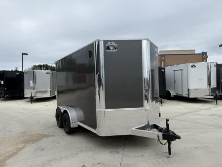 New 2027 Bighorn R&M 7x12 + 2’V TALL SUPERIOR QUALITY Rear Ramp Enclosed Cargo Trailer