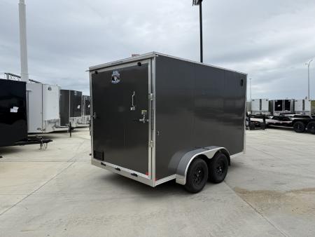 New 2027 Bighorn R&M 7x12 + 2’V TALL SUPERIOR QUALITY Rear Ramp Enclosed Cargo Trailer