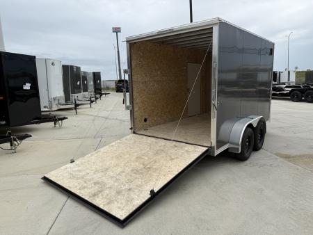 New 2027 Bighorn R&M 7x12 + 2’V TALL SUPERIOR QUALITY Rear Ramp Enclosed Cargo Trailer