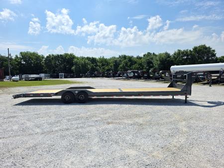 New 2026 Lamar 102X36 TANDEM 14K GOOSENECK LO-BOY CAR HAULER W/7K AXLES 2' STEEL DOVE 17.5"/16PLY & SLIDEOUT RAMPS