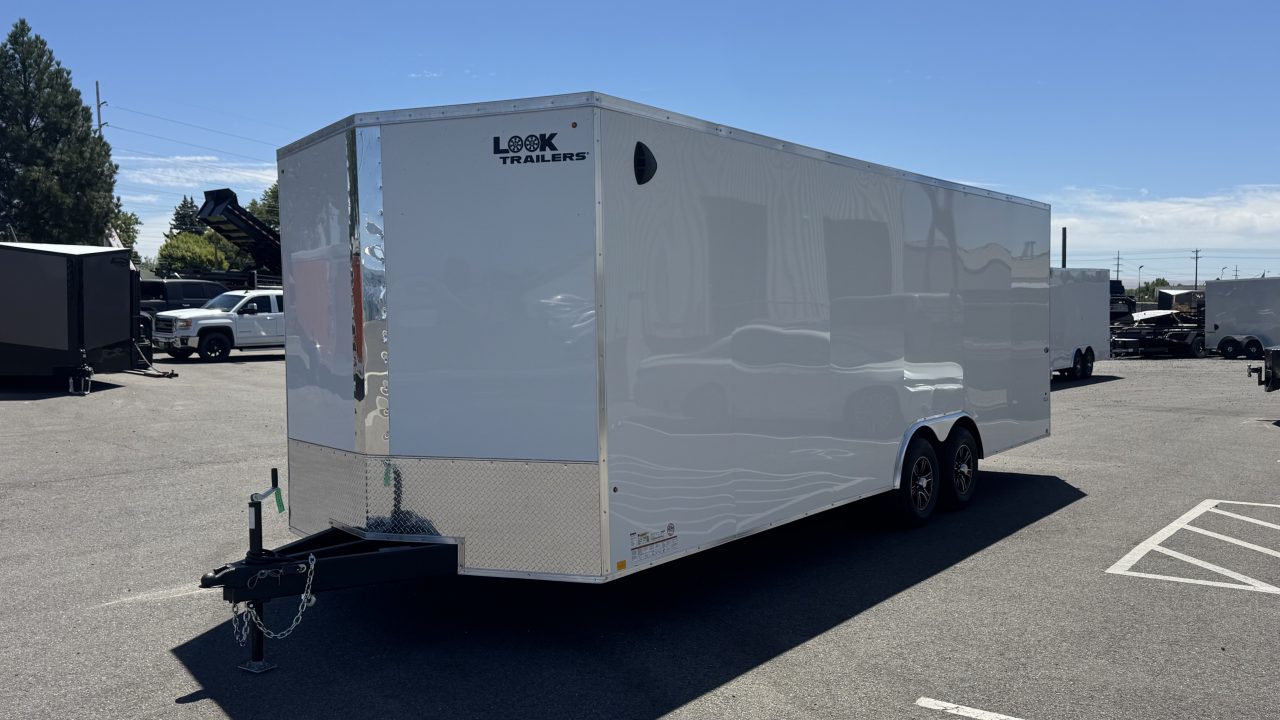 New 2026 Look Trailers 8.5 x 24 ST DLX Flat Top V-Nose Car Hauler 10K Car Hauler Trailer