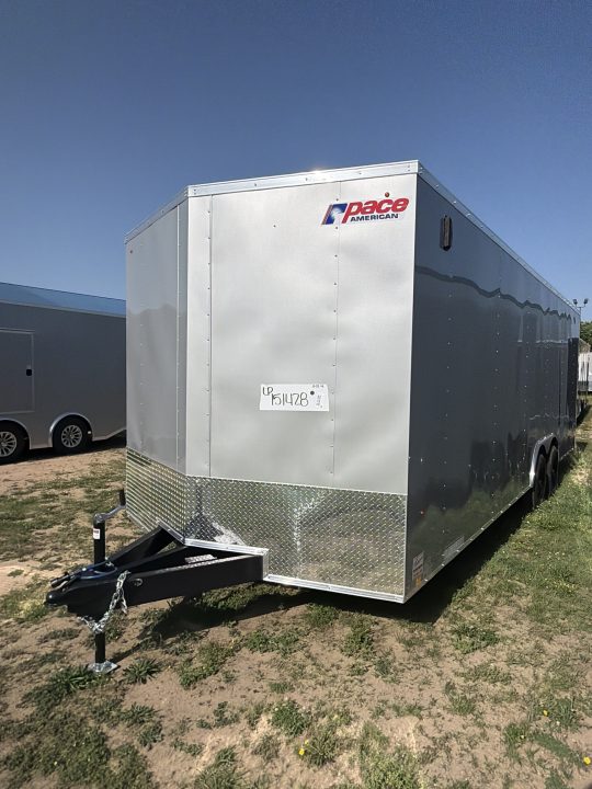 New 2026 Pace American 8.5 x 24 Outback DLX Flat Top V-Nose Car Hauler 10K
