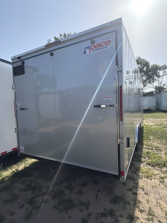 New 2026 Pace American 8.5 x 24 Outback DLX Flat Top V-Nose Car Hauler 10K