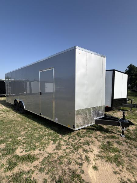 New 2026 Pace American 8.5 x 24 Outback DLX Flat Top V-Nose Car Hauler 10K