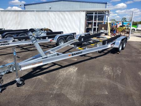 New 2026 Bandit FITS 20'-22' TA ALUMINUM Boat Trailer WITH 3500 LB GALVANIZED TORSION AXLES WITH BRAKES, GUIDE POLES, LED LIGHTS