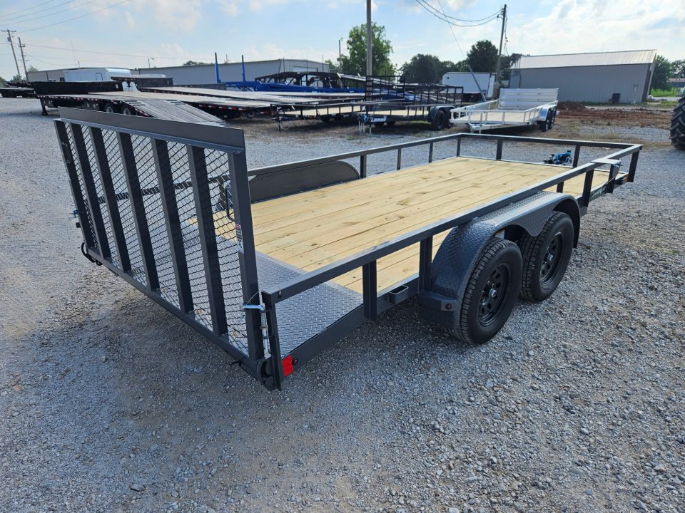 New 2026 Lamar 83X16 TANDEM 7K TUBETOP UTILITY W/2' STEEL DOVE & 3' SPRING GATE