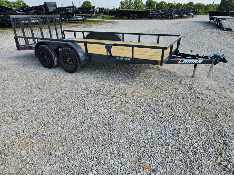 New 2026 Lamar 83X16 TANDEM 7K TUBETOP UTILITY W/2' STEEL DOVE & 3' SPRING GATE