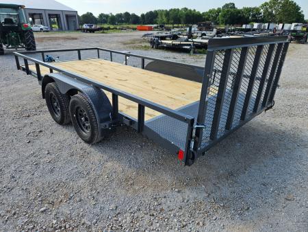 New 2026 Lamar 83X16 TANDEM 7K TUBETOP UTILITY W/2' STEEL DOVE & 3' SPRING GATE