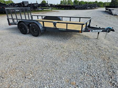 New 2026 Lamar 83X16 TANDEM 7K TUBETOP UTILITY W/2' STEEL DOVE & 3' SPRING GATE
