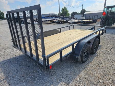 New 2026 Lamar 83X14 TANDEM 7K TUBETOP UTILITY W/4' SPRING GATE