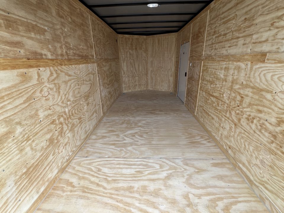 New 2027 Titanium 7x16TA Cargo / Enclosed Trailer Black Polycore Cargo / Enclosed Trailer /Spoiler & Lights / Extended Tongue