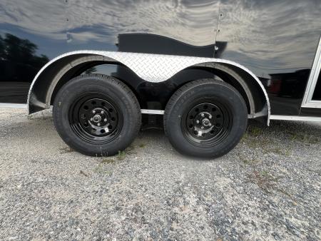 New 2027 Titanium 7x16TA Cargo / Enclosed Trailer Black Polycore Cargo / Enclosed Trailer /Spoiler & Lights / Extended Tongue