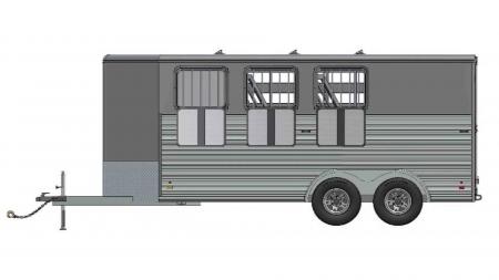 New 2026 Frontier Trailers 3 Horse Bumper Pull Trailer Horse Trailer