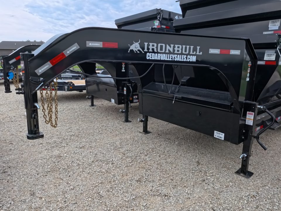 New 2026 Iron Bull 83 x 16 DBG Roll-Off Gooseneck Dump Trailer, 16K GVWR, Compatible with up to 3 Roll- Off Bins