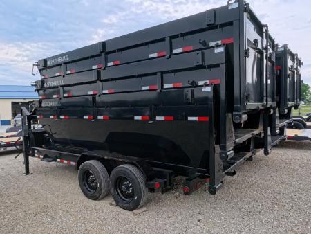 New 2026 Iron Bull 83 x 16 DBG Roll-Off Gooseneck Dump Trailer, 16K GVWR, Compatible with up to 3 Roll- Off Bins